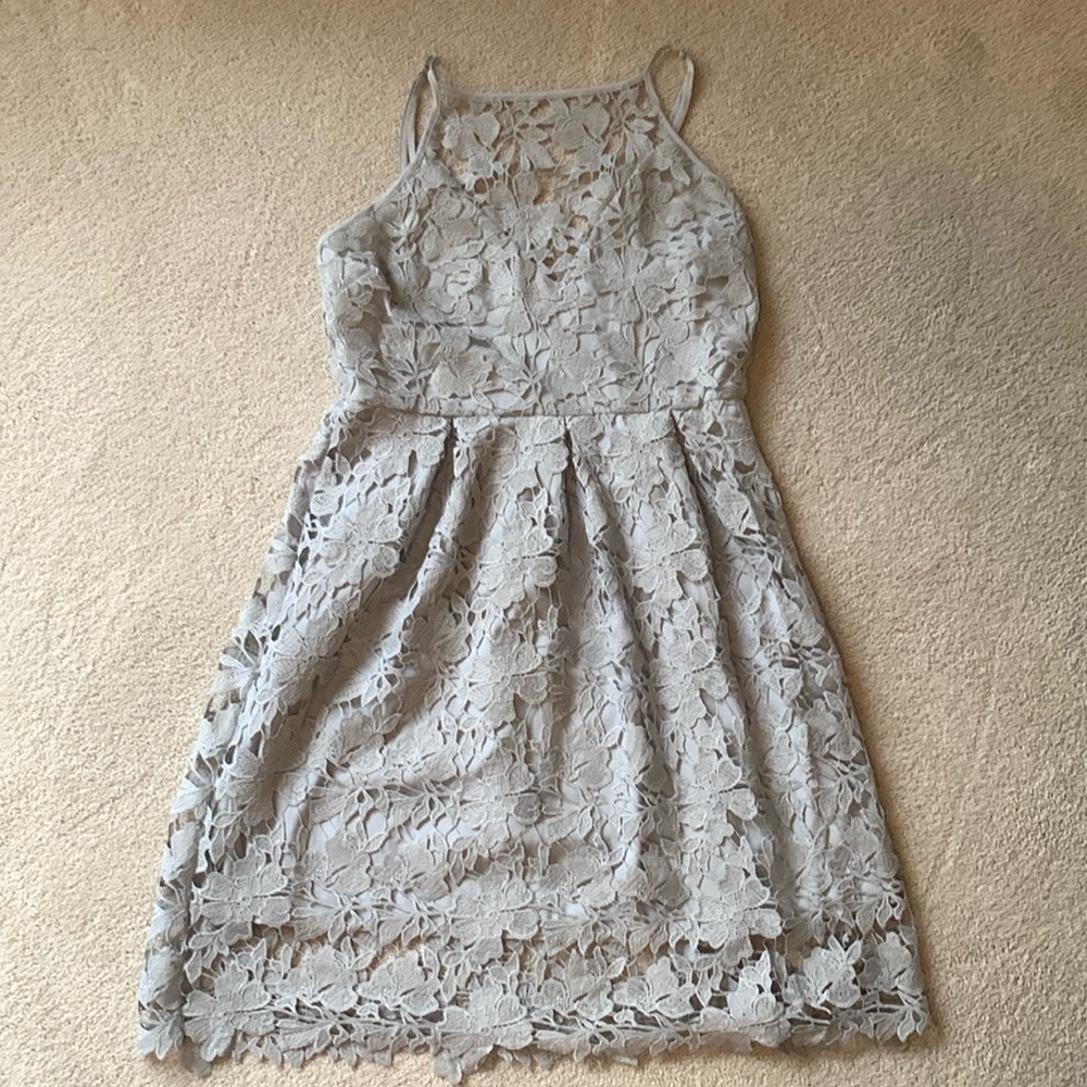 Grey Lace Dress - New without Tags
